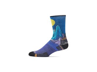 Smartwool Hike Targeted Cushion Mountain Myth Print Crew Socks Mens Crew Cut Socks Shoes Deep Navy : XL (Mens Shoe 12-14.5)