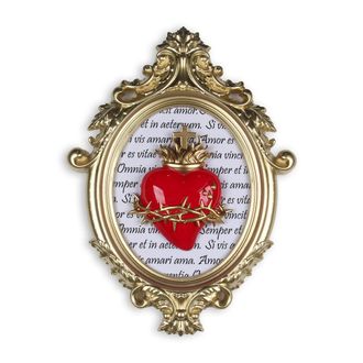 Arte Dal Mondo Adm - Sculpture Frame Heart with Barbed Wire