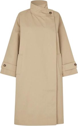 Lollys Laundry Single-Breasted Jas - Dames - Mantel - Beige - XL - Jassen