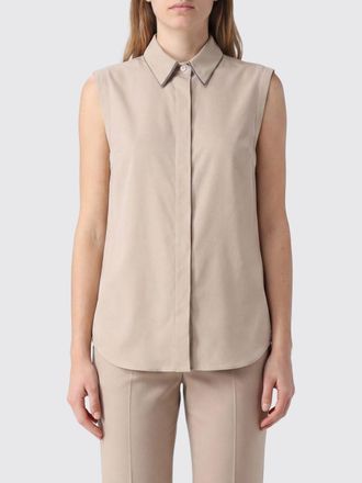 Brunello Cucinelli Camicia smanicata in misto cotone