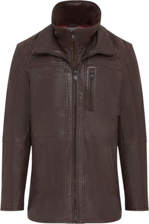 Infinity Leather Mens Brown Warm Mid-Length Coat - Sikander Lamb Leather - Size X-Small