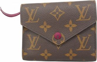 Louis Vuitton Brown Fuchsia Wallet (Tri-Fold) (Pre-Owned)