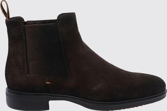 Santoni Stivaletti Chelsea in pelle scamosciata con suola in gomma