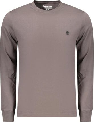 Timberland Dunstan River Slim Geborduurd Longsleeve T-shirt - Heren - Longsleeves - Bruin - M - Katoen - Tops