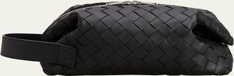 Bottega Veneta Mens Intrecciato Leather Toiletry Bag