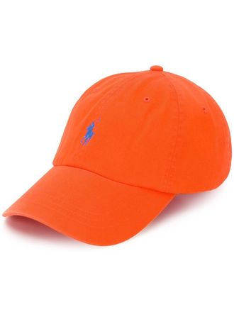Polo Ralph Lauren logo embroidered cap - unisex - Cotton - One Size - Orange