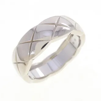Chanel White Gold White Gold (18K) Band Ring (Pre-Owned)