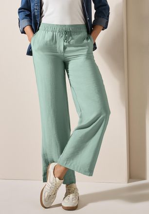 Cecil Stoffhose CECIL Style Neele, Damen, Gr. XXL (46), L&auml;nge 30, matcha gr&uuml;n, Web, Obermaterial: 88% Viskose, 12% Nylon, unifarben, loose fit lang, Hosen S