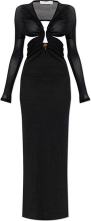 CHRISTOPHER ESBER Jurk Met Open Rug - Dames - Avondkleed - Zwart - XS - Polyester - Kleedjes