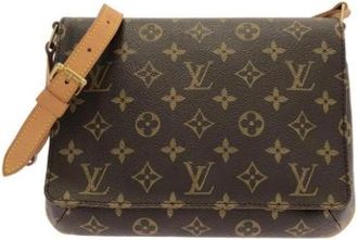 Louis Vuitton Pre-owned Musette Tango Schoudertas - Dames - Vintage Schoudertas - Bruin - ONE Size - Vintage