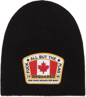 Dsquared2 Zwart Logo Patch Ronde Kroon Hoed - Heren - Hoeden - Zwart - ONE Size - Accessoires