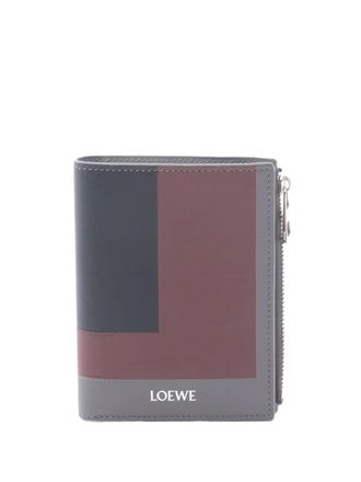 Loewe 2010-2025 Tricolor Leather Slim Compact Wallet long wallets - Grey