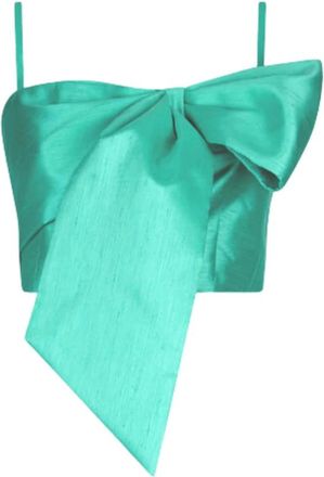 Liu Jo Tops, Dames, Groen, XS, Top met strik