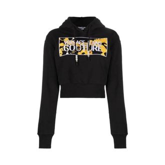 Versace Jeans Couture Hoodies, male, Black, Size: M Felpa
