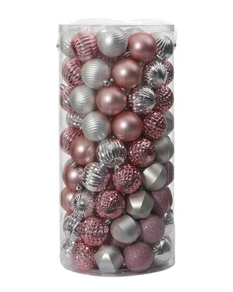 Nearly Natural Holiday Shatterproof 101-Count Christmas Tree Ornaments