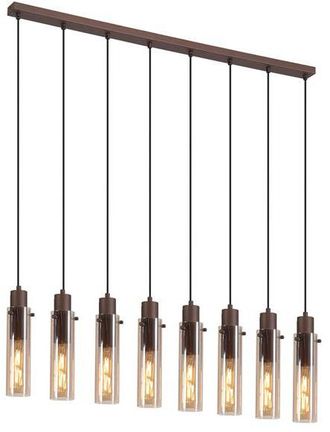 Searchlight Dimmbare Design Pendellampe Sweden, 8-flammig - Mocca/Amber ARCHIVIERT