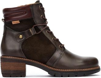 Pikolinos Womens San Sebastia Leather Heeled Ankle Boots, Forest, 5-5.5 UK