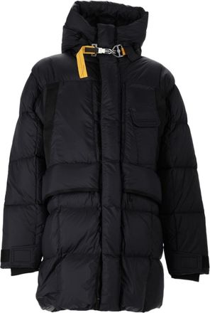 Parajumpers Black Quilted High Collar Polyamide Down Jacket