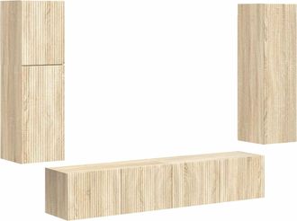 vidaXL Conjunto De Mueble De Tv 4 Uds. Roble Sonoma Vidaxl