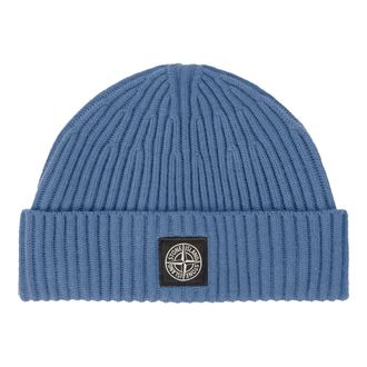 Stone Island Beanies, male, Blue, Size: ONE SIZE Blue Stylish Hats