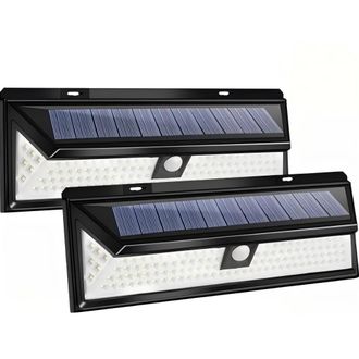 OEM Lampe Solaire - Applique Murale - Capteur Mouvement Pir - Ip65 - 118 Led - 5 W - Jardin Ext&eacute;rieur - 2 Pi&egrave;ces