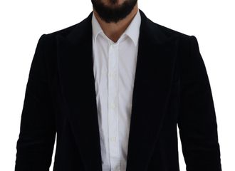 Dolce & Gabbana Black Cotton Cardigan Long Coat Men Jacket Clothing