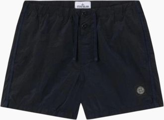 Stone Island Mens Stone Island Nylon Metal Navy Shorts - Cream - Size: 35/34/32