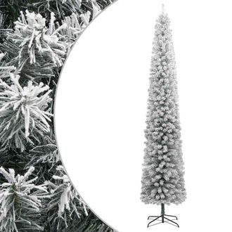 vidaXL Rbol Navidad Estrecho Con Soporte Y Nieve Artificial Pvc 300cm Vidaxl