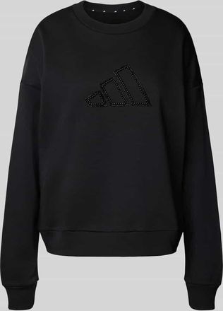 adidas Sweatshirt mit Perlen und Rundhalsausschnitt in Black, Größe XS