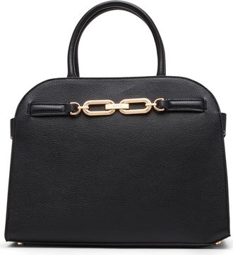 Anne Klein Medium Curved Satchel Bag in Black at Nordstrom Rack