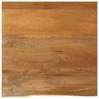 Berkfield Home Table Top Live Edge 60x60x3.8 cm Solid Wood Mango in Brown