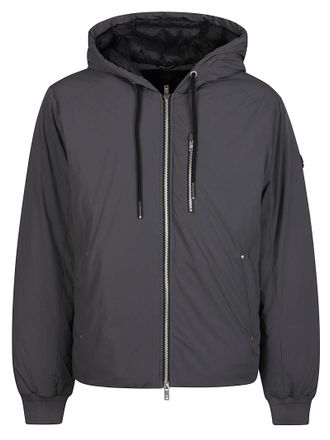 Moose Knuckles Matte Finish Down Jacket with Adjustable Hood