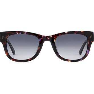 Fossil 50mm Gradient Square Sunglasses in Lilac Havana/Dark Grey Sf at Nordstrom