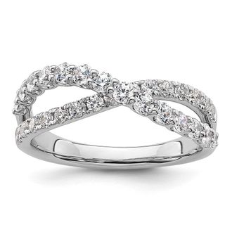 Diamond2Deal 14k Gold Lab Grown Diamond Wedding Band Ring 1Ct Clarity- VS Color- D-E