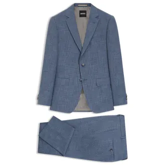BOSS Two-piece slim-fit suit in cotton and virgin wool