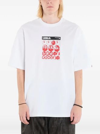 A Bathing Ape T-shirt Sticker con stampa - Bianco