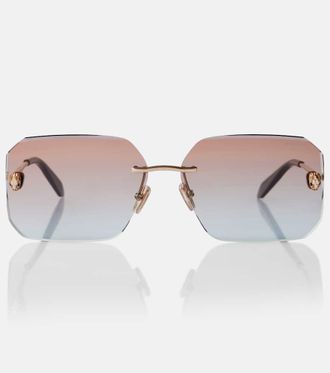 サングラス Bvlgari Bvlgari - BV40045U - 32Y - Yellow BVLGARI BV 40045 U 32Y Geometric Sunglasses