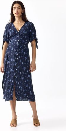 H&M Mama tie-belt viscose dress in Khaki Green at Nordstrom, Size Xx-Large