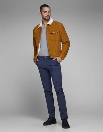 Jack & Jones Mens Jack & Jones Marco Chinos - Navy - Size: 34 32