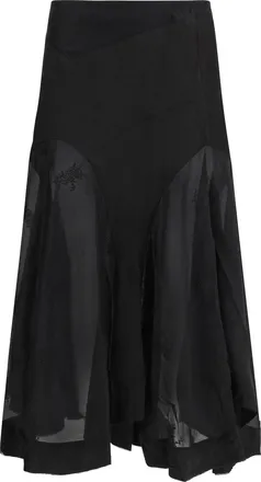Our Legacy Womens Skirt Petti Black Bloom Lyocell