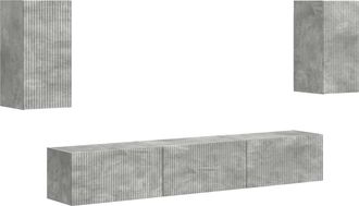 vidaXL Conjunto De Mueble De Tv 5 Uds. Gris Concreto Vidaxl