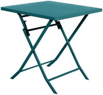 Hesperide Hesperide - Mesa De Jard&iacute;n Cuadrada Plegable Greensboro Azul Pato - 2 Plazas - Hesp&eacute;ride