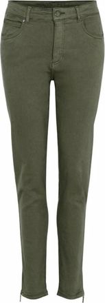 C.Ro Donkere Olijf Magic Fit Broek - Dames - Slim Fit Broeken - Groen - 2XL - Broeken