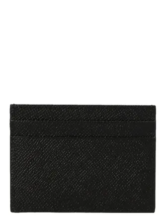 Dolce & Gabbana Dauphine Leather Card Case - Black