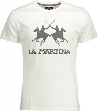 La Martina Moreno T-shirt - Heren - T-shirts - Wit - L - Katoen - Tops