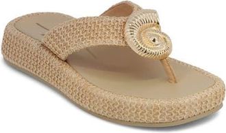 Mia Pamelia Platform Flip Flop in Bone/Gold at Nordstrom, Size 9.5