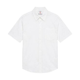 Casablanca Hawa&iuml;-kraag Shirt - Heren - Korte mouwen Overhemden - Wit - M - Overhemden