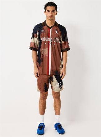 Pantofola D'oro Mens Abstract earth soccer short