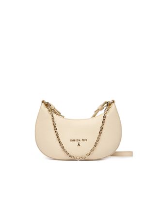 Patrizia Pepe Wooly White Crescent Bag