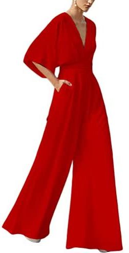 Combinaison Femme Été Élégante – Manches Courtes, épaules Dénudées, Pantalon Large, Couleur Unie - 7